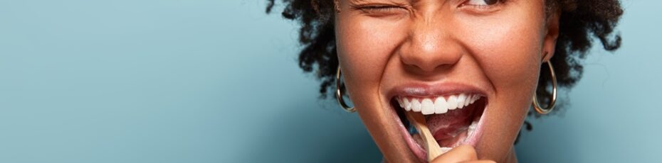 woman doing brush